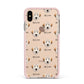 Great Pyrenees Icon with Name Apple iPhone Xs Max Impact Case Pink Edge on Gold Phone