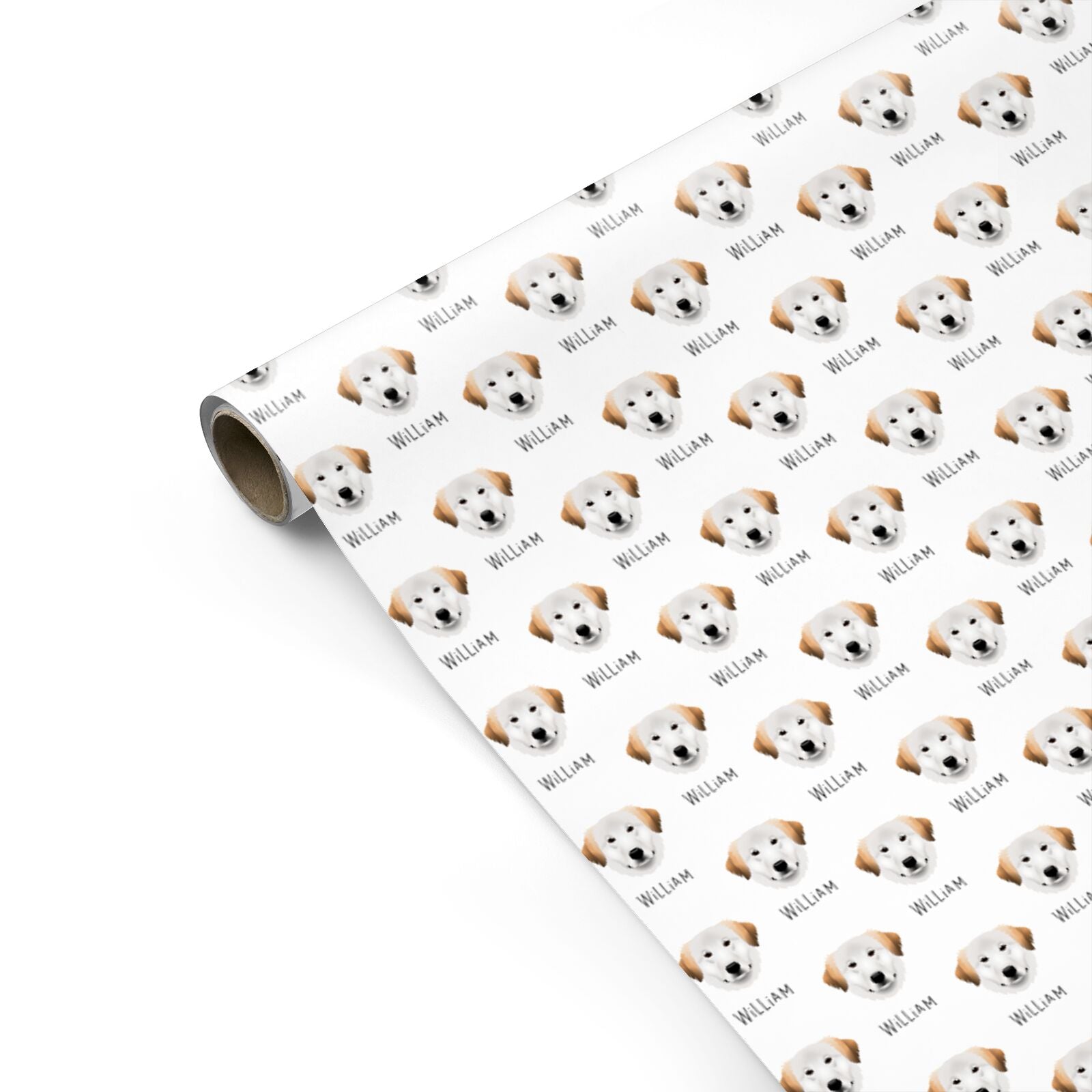 Great Pyrenees Icon with Name Personalised Gift Wrap