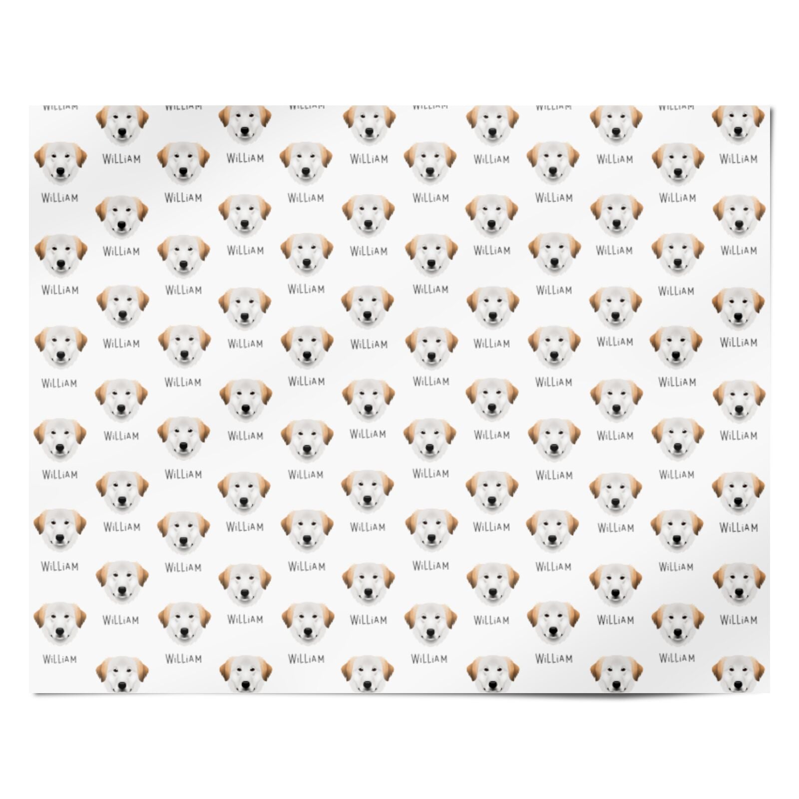 Great Pyrenees Icon with Name Personalised Wrapping Paper Alternative