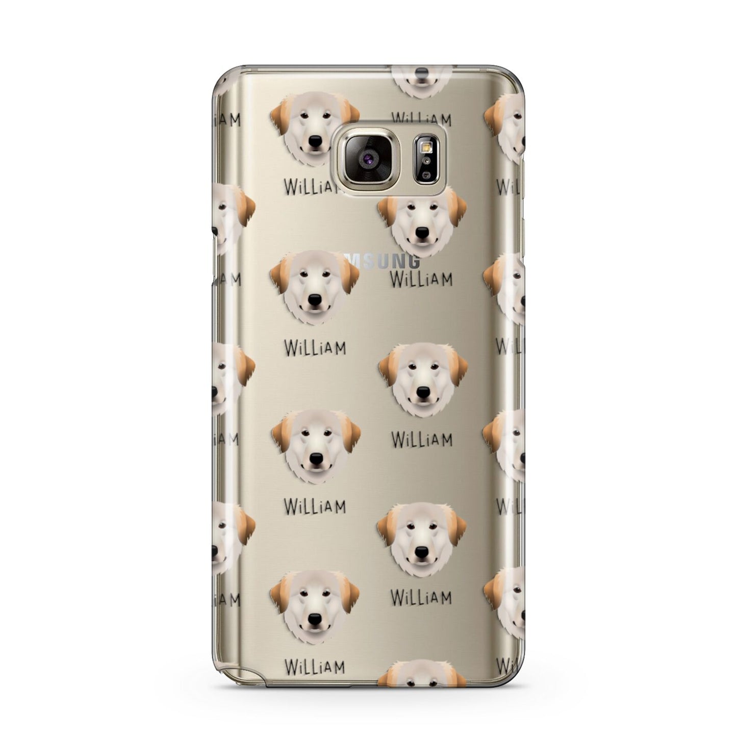 Great Pyrenees Icon with Name Samsung Galaxy Note 5 Case