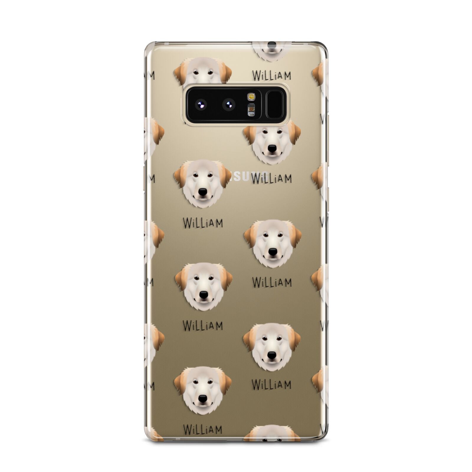 Great Pyrenees Icon with Name Samsung Galaxy Note 8 Case