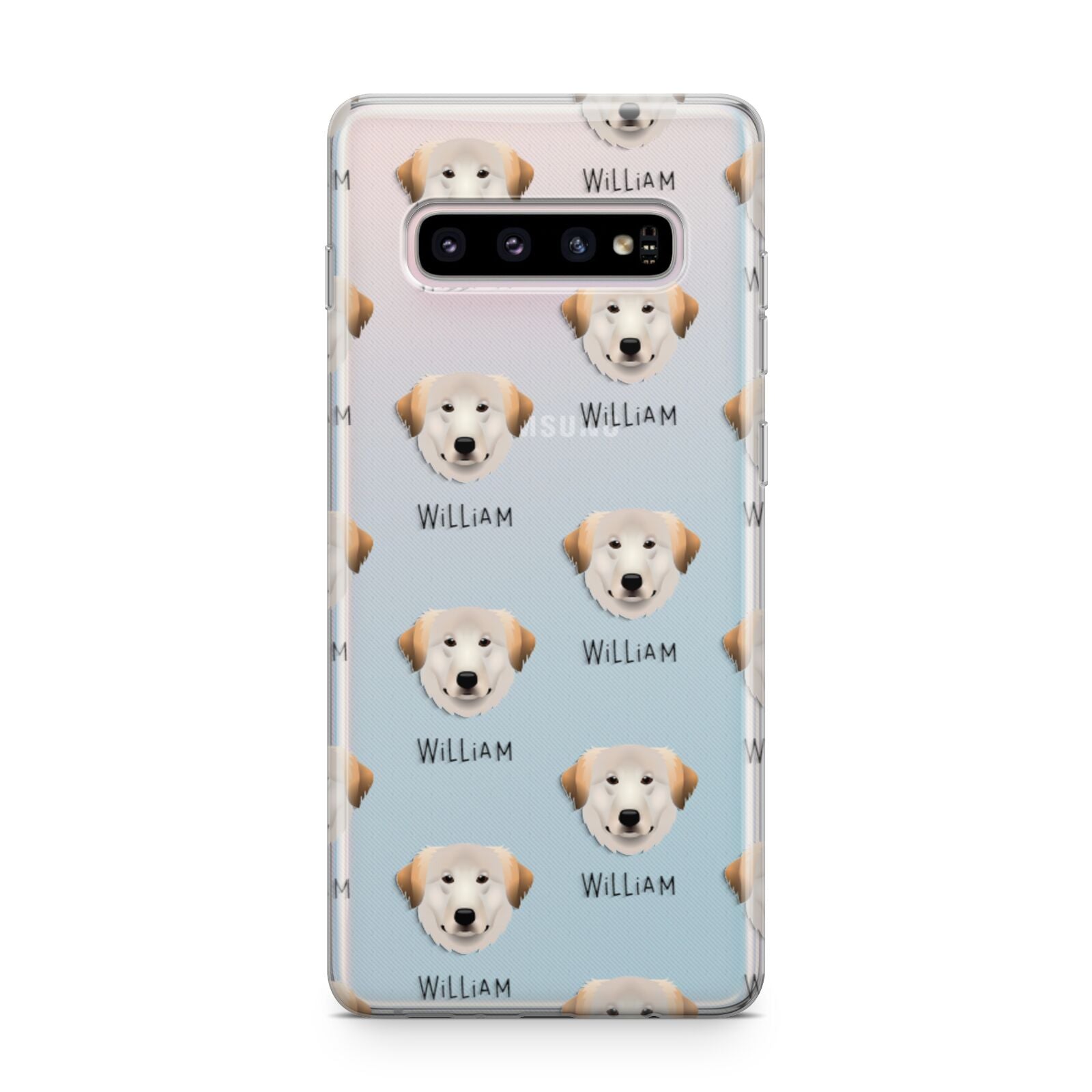 Great Pyrenees Icon with Name Samsung Galaxy S10 Plus Case
