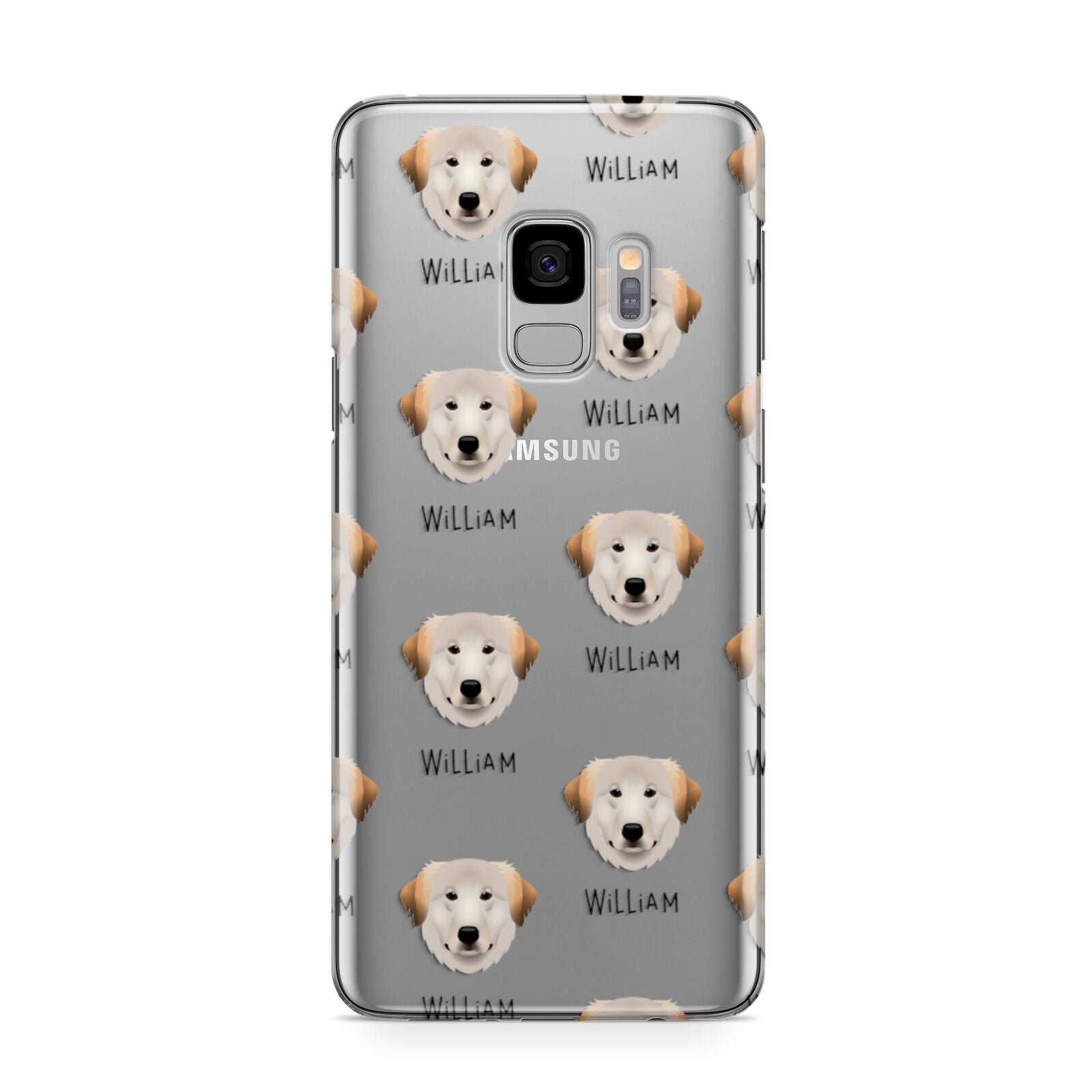 Great Pyrenees Icon with Name Samsung Galaxy S9 Case