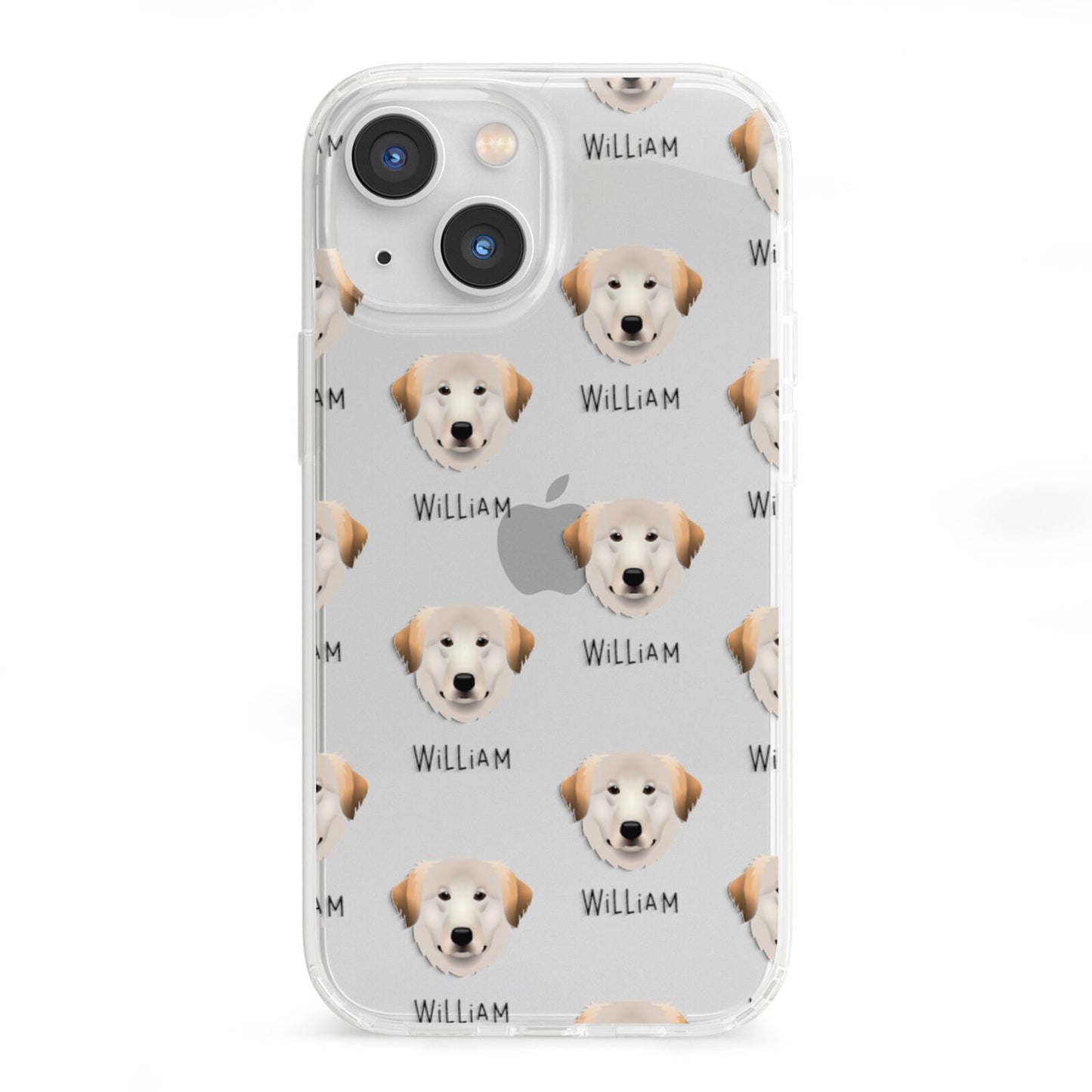 Great Pyrenees Icon with Name iPhone 13 Mini Clear Bumper Case