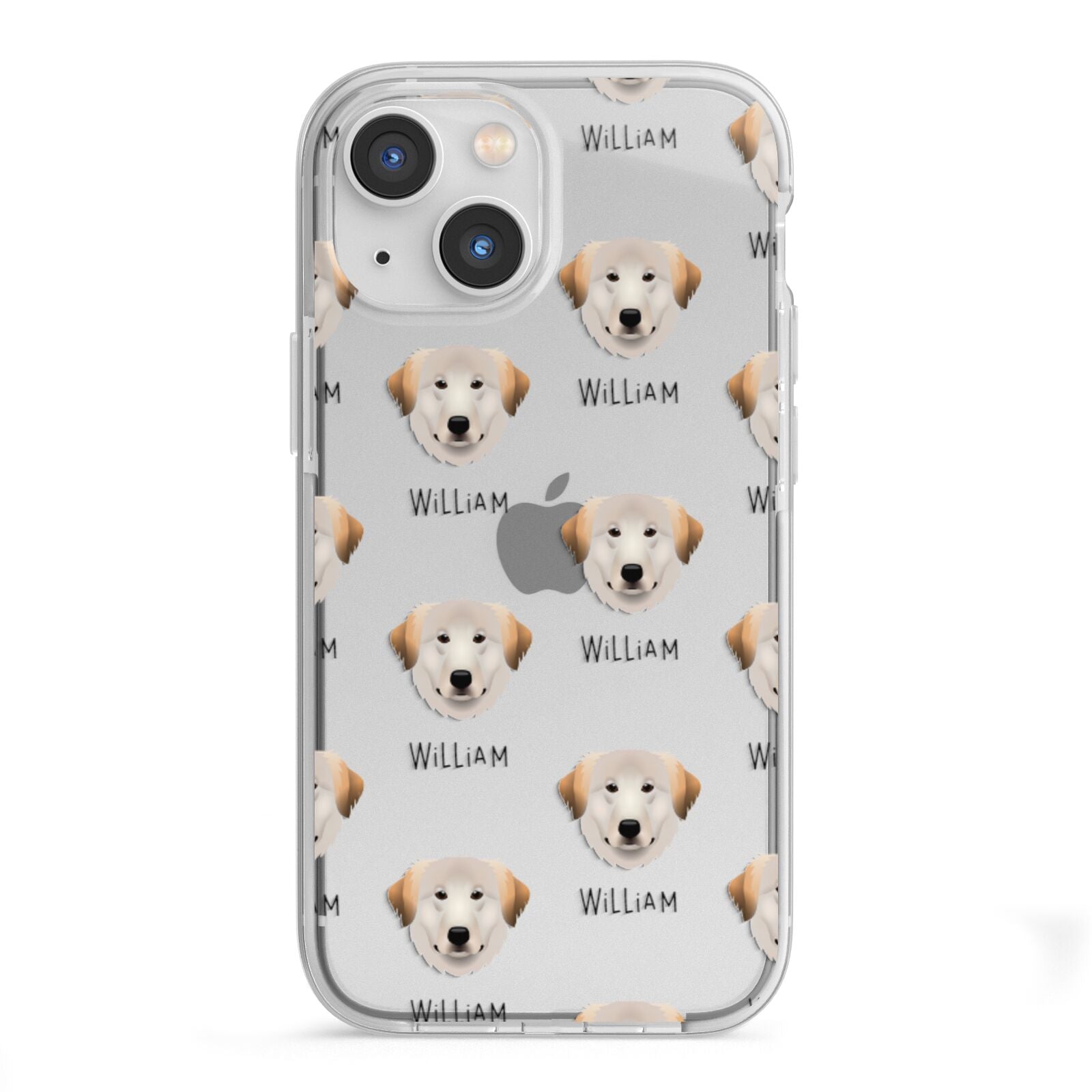 Great Pyrenees Icon with Name iPhone 13 Mini TPU Impact Case with White Edges