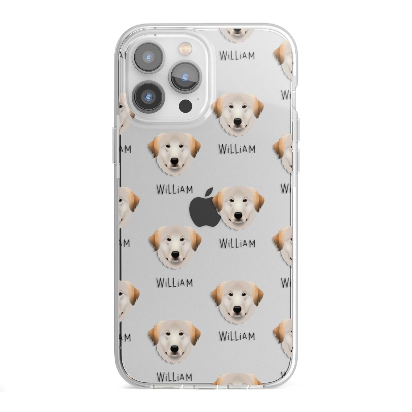 Great Pyrenees Icon with Name iPhone 13 Pro Max TPU Impact Case with White Edges
