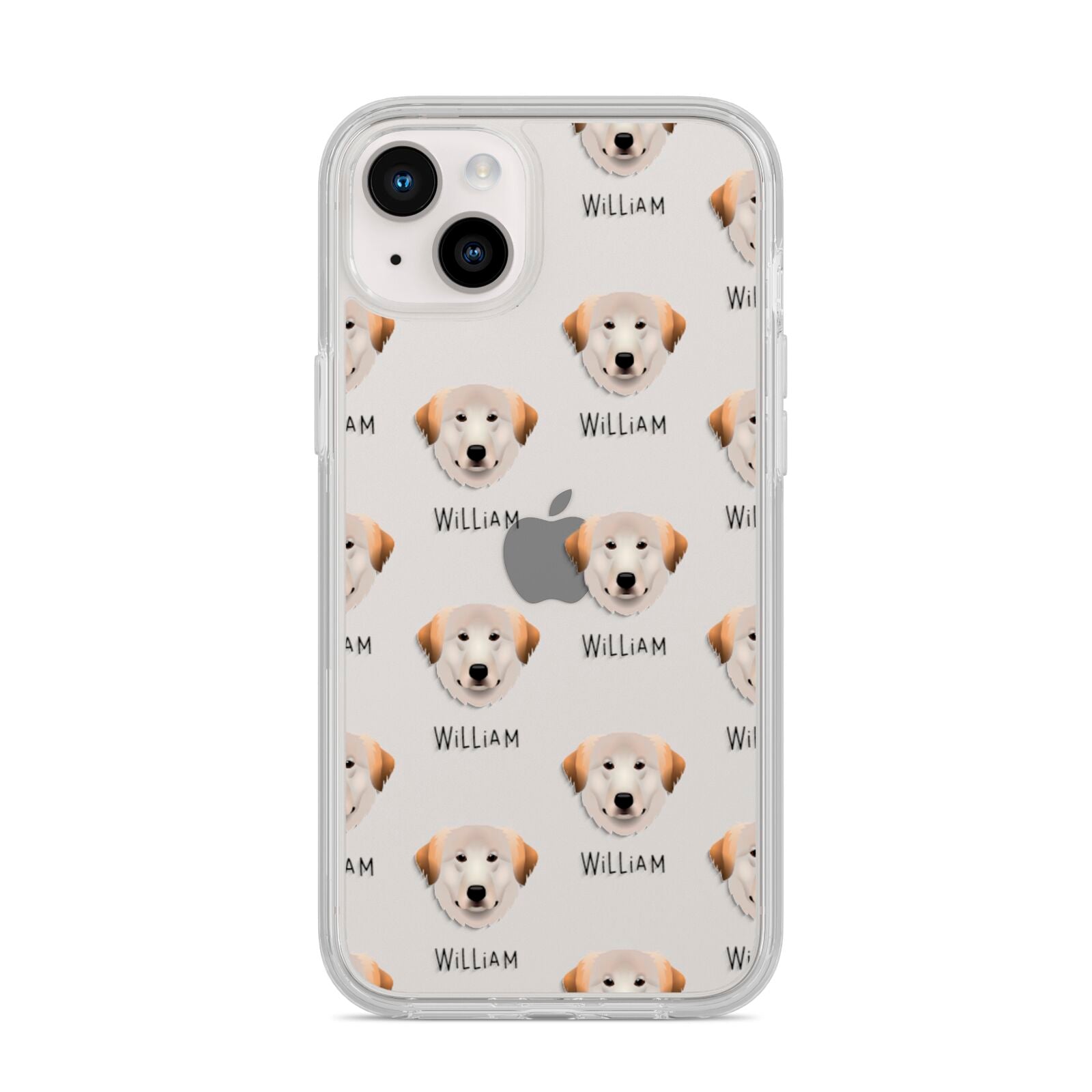 Great Pyrenees Icon with Name iPhone 14 Plus Clear Tough Case Starlight