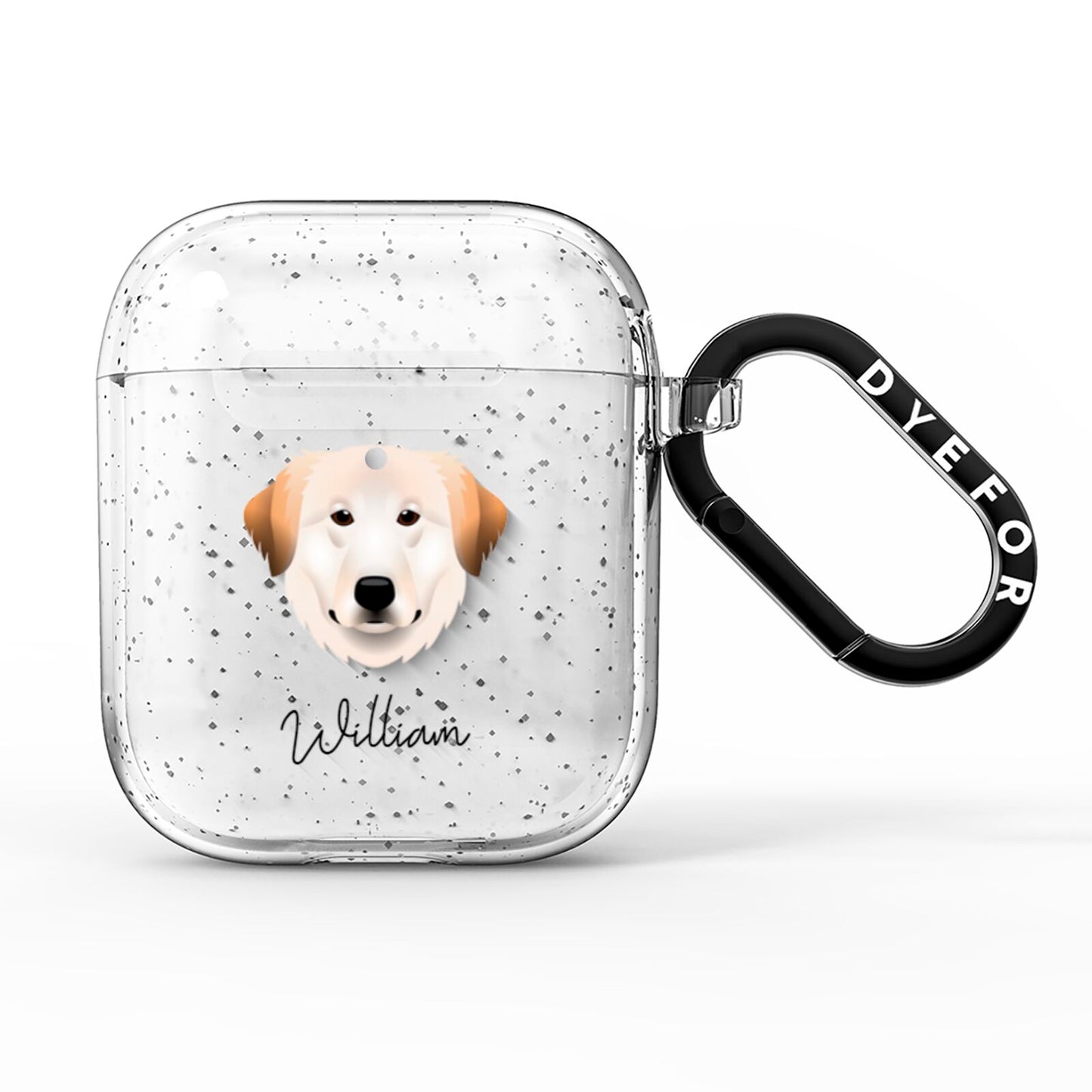 Great Pyrenees Personalised AirPods Glitter Case