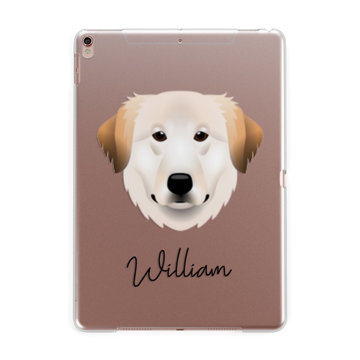 Great Pyrenees Personalised Apple iPad Rose Gold Case