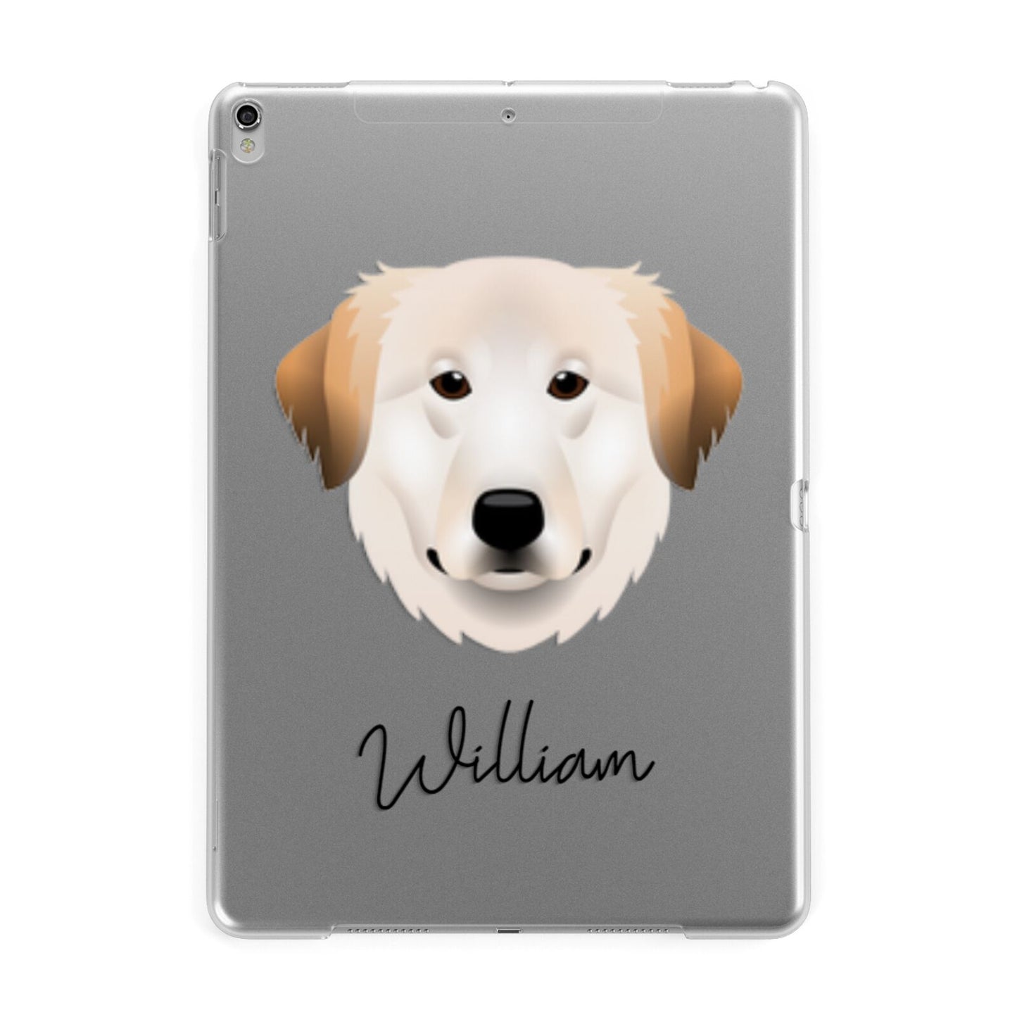Great Pyrenees Personalised Apple iPad Silver Case
