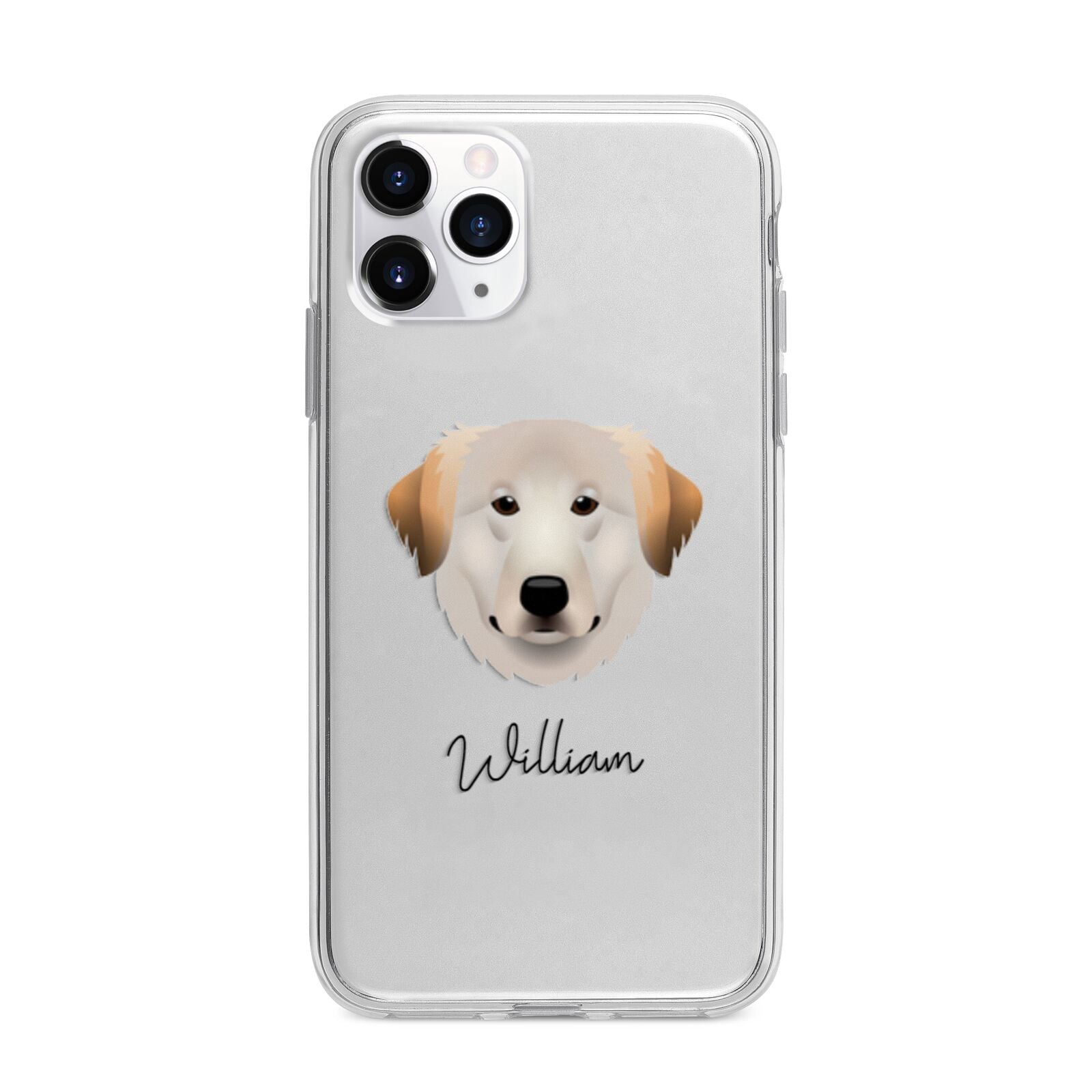 Great Pyrenees Personalised Apple iPhone 11 Pro Max in Silver with Bumper Case