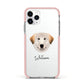 Great Pyrenees Personalised Apple iPhone 11 Pro in Silver with Pink Impact Case