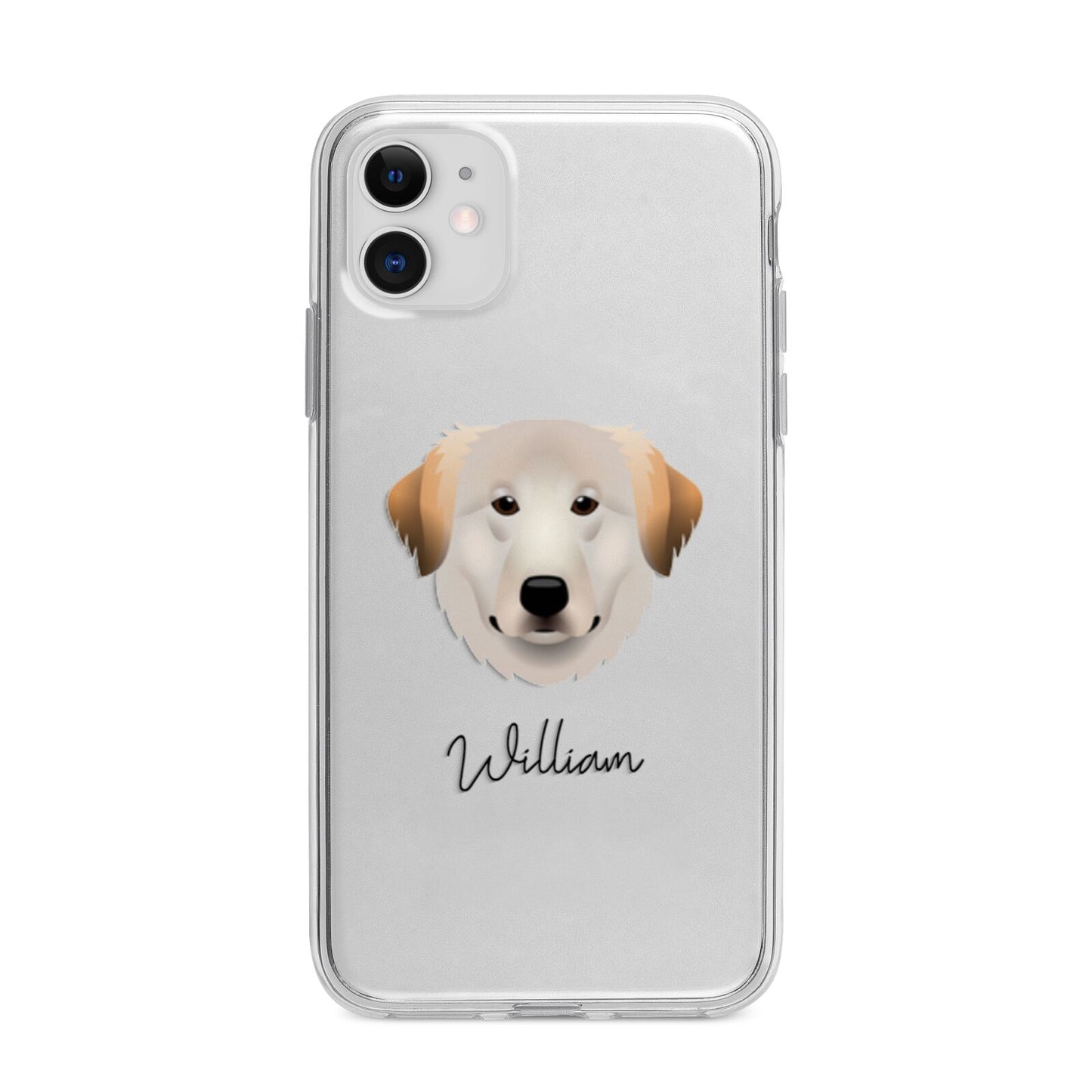 Great Pyrenees Personalised Apple iPhone 11 in White with Bumper Case