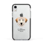 Great Pyrenees Personalised Apple iPhone XR Impact Case Black Edge on Silver Phone