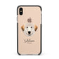 Great Pyrenees Personalised Apple iPhone Xs Max Impact Case Black Edge on Gold Phone