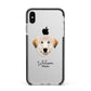Great Pyrenees Personalised Apple iPhone Xs Max Impact Case Black Edge on Silver Phone