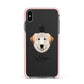 Great Pyrenees Personalised Apple iPhone Xs Max Impact Case Pink Edge on Black Phone