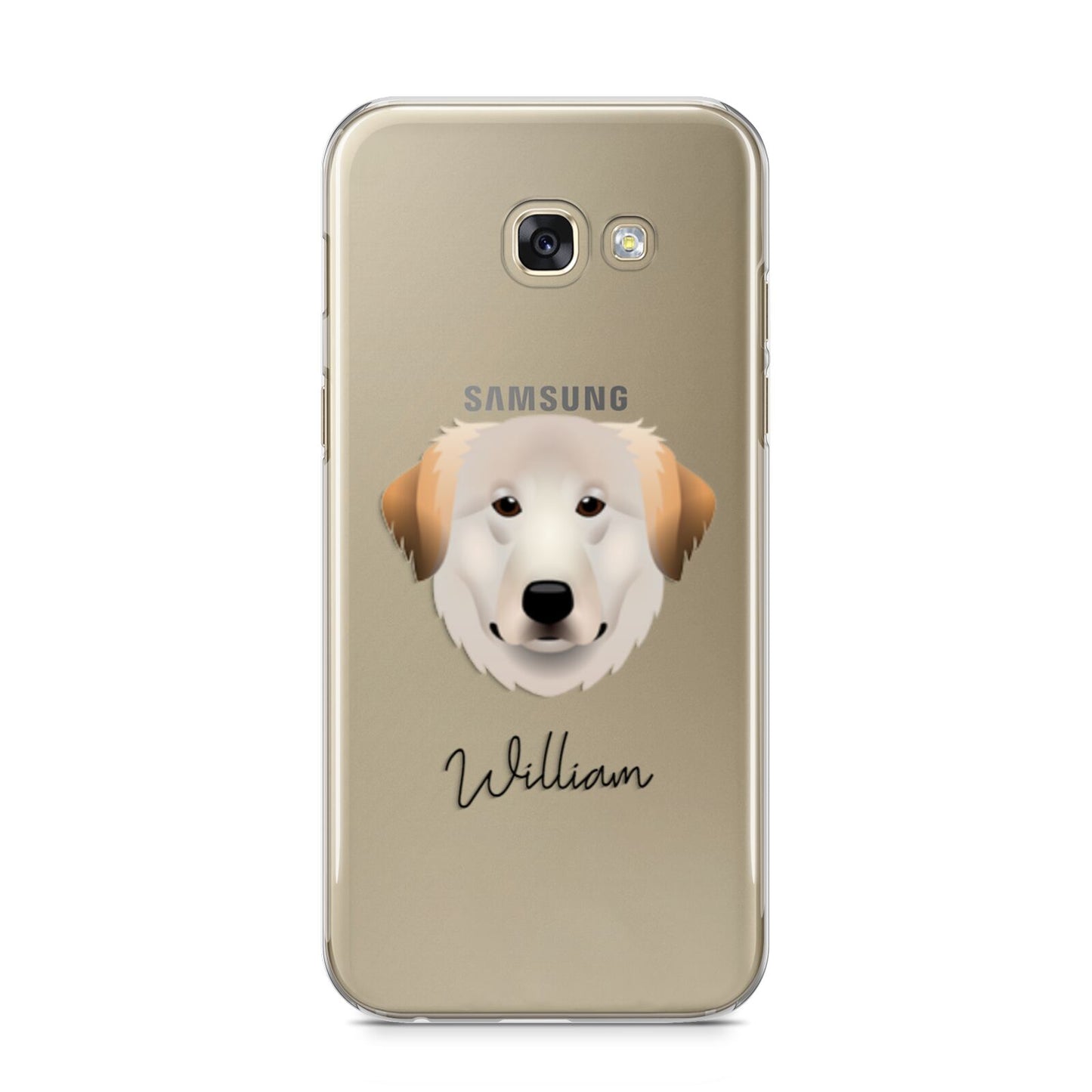 Great Pyrenees Personalised Samsung Galaxy A5 2017 Case on gold phone