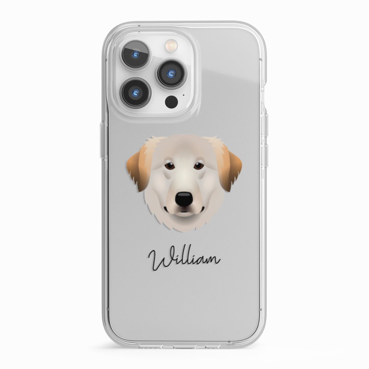 Great Pyrenees Personalised iPhone 13 Pro TPU Impact Case with White Edges