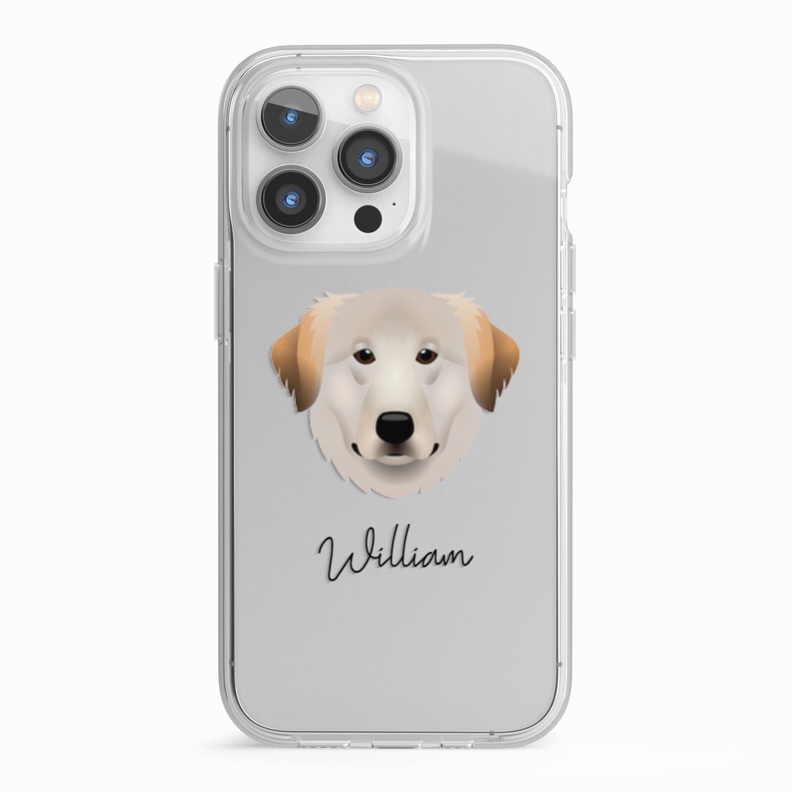 Great Pyrenees Personalised iPhone 13 Pro TPU Impact Case with White Edges