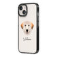 Great Pyrenees Personalised iPhone 14 Black Impact Case Side Angle on Silver phone