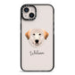 Great Pyrenees Personalised iPhone 14 Plus Black Impact Case on Silver phone