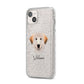 Great Pyrenees Personalised iPhone 14 Plus Glitter Tough Case Starlight Angled Image