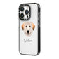Great Pyrenees Personalised iPhone 14 Pro Black Impact Case Side Angle on Silver phone