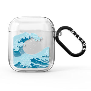 Great Wave Illustration AirPods Case