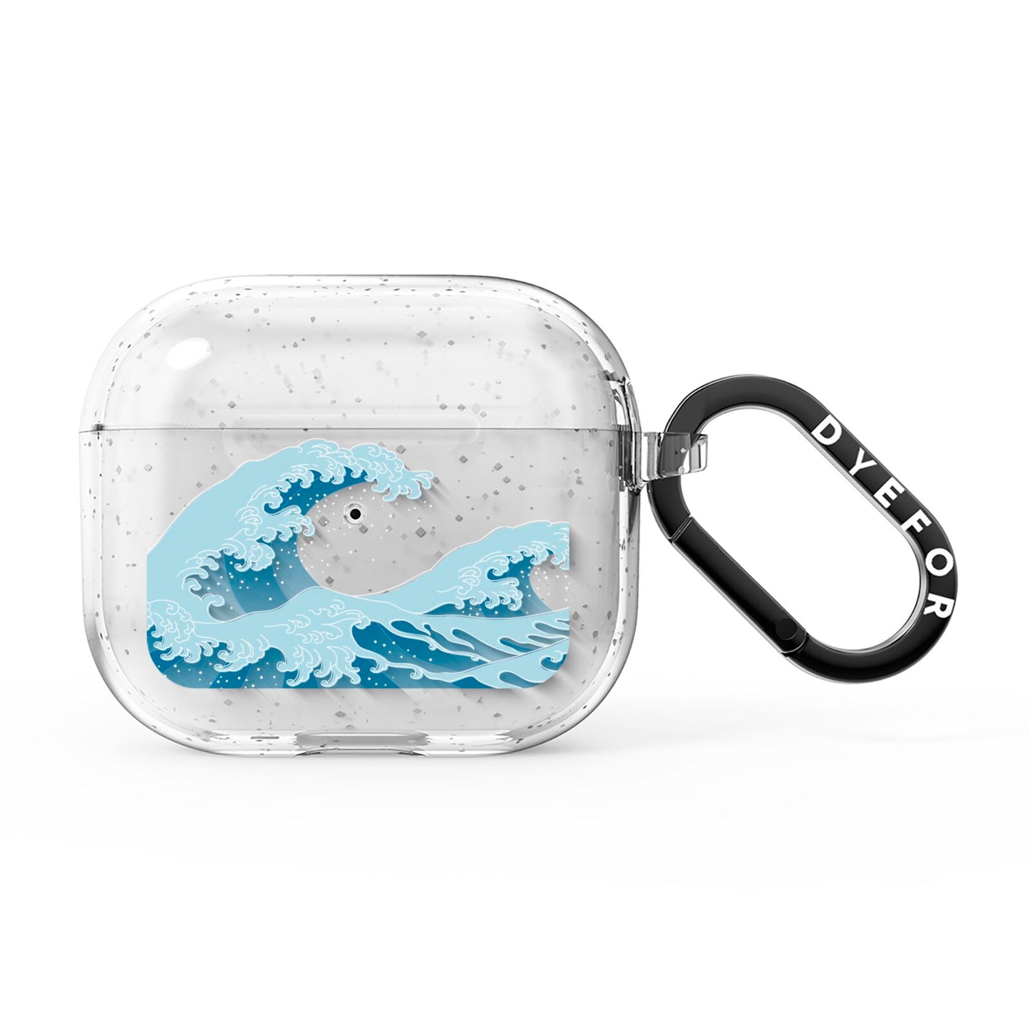 Great Wave Illustration AirPods Glitter Case 3rd Gen