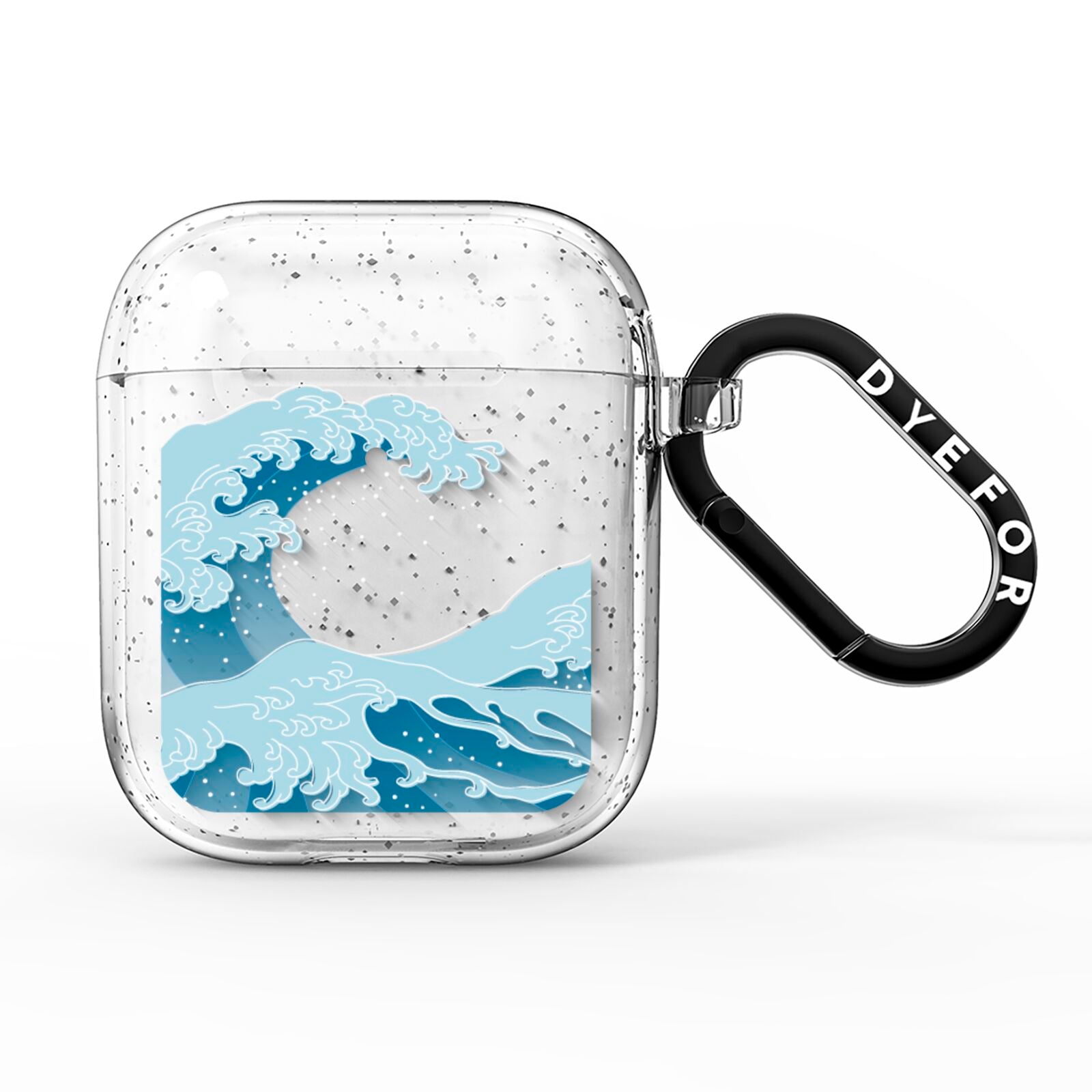 Great Wave Illustration AirPods Glitter Case