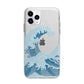 Great Wave Illustration Apple iPhone 11 Pro Max in Silver with Bumper Case