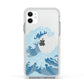 Great Wave Illustration Apple iPhone 11 in White with White Impact Case
