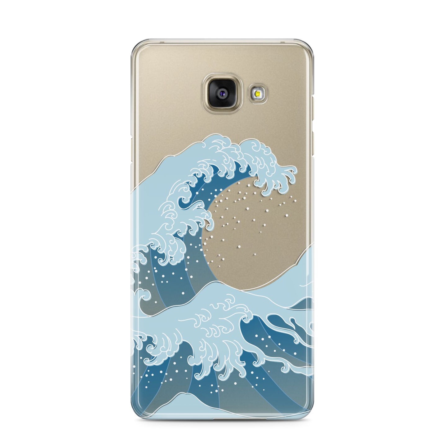 Great Wave Illustration Samsung Galaxy A3 2016 Case on gold phone
