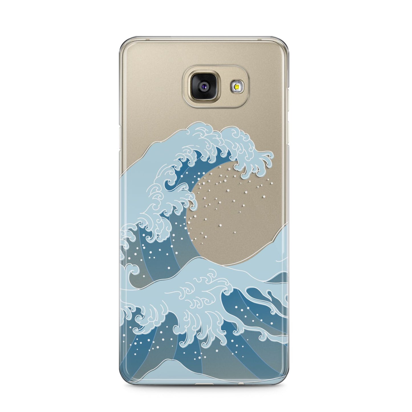 Great Wave Illustration Samsung Galaxy A5 2016 Case on gold phone