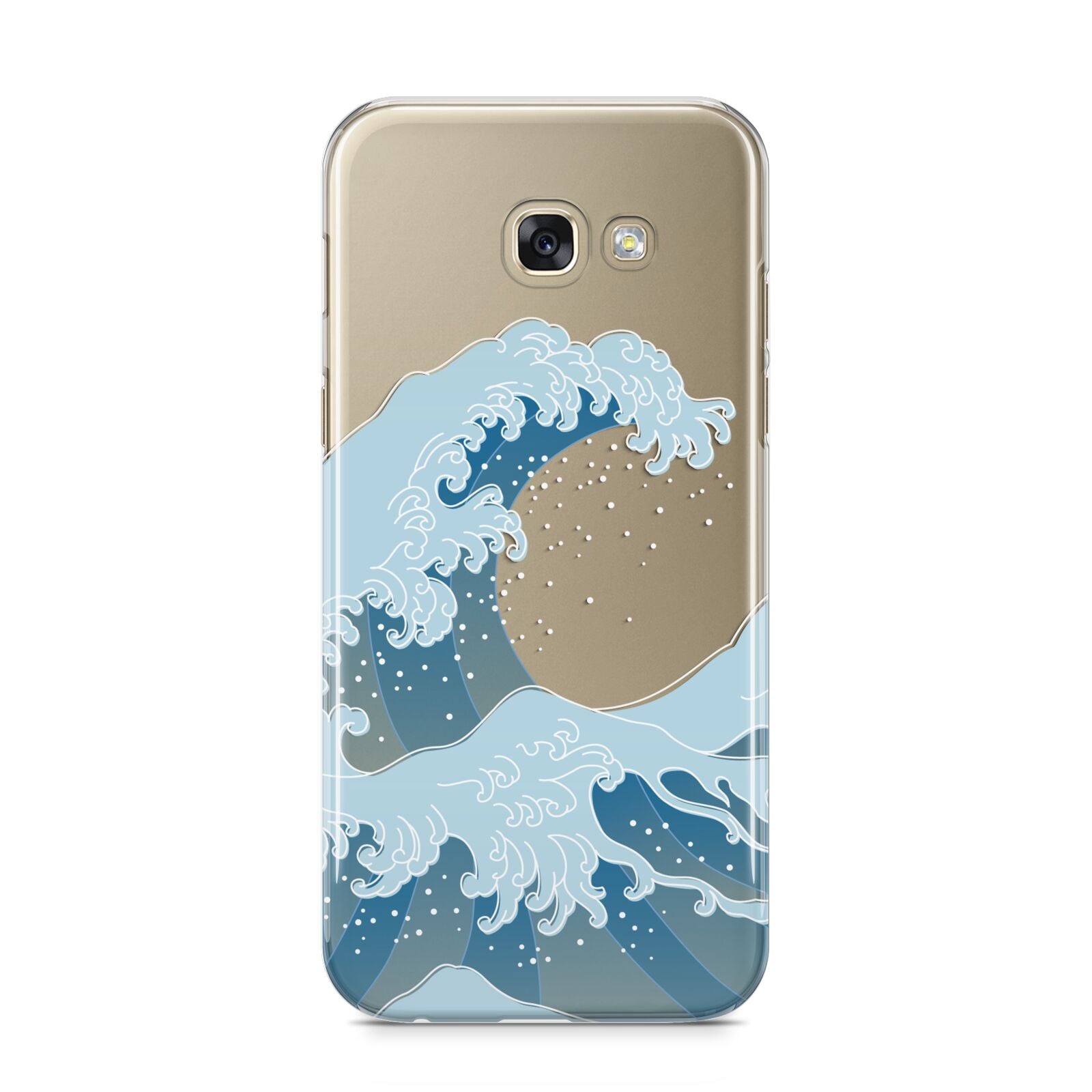 Great Wave Illustration Samsung Galaxy A5 2017 Case on gold phone