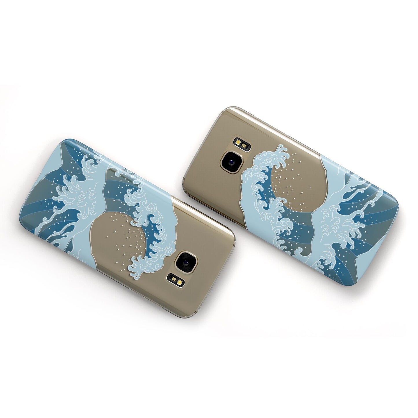 Great Wave Illustration Samsung Galaxy Case Flat Overview