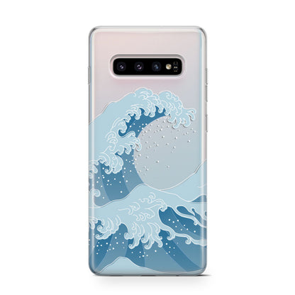 Great Wave Illustration Samsung Galaxy S10 Case