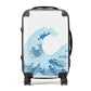 Clear Great Wave Illustration Suitcase