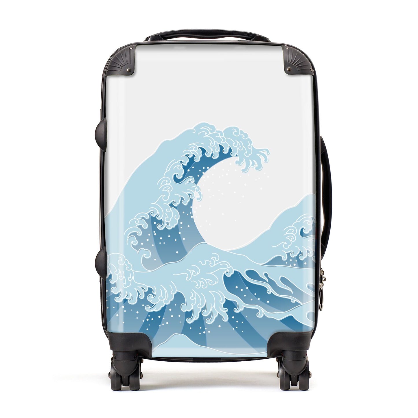 Clear Great Wave Illustration Suitcase