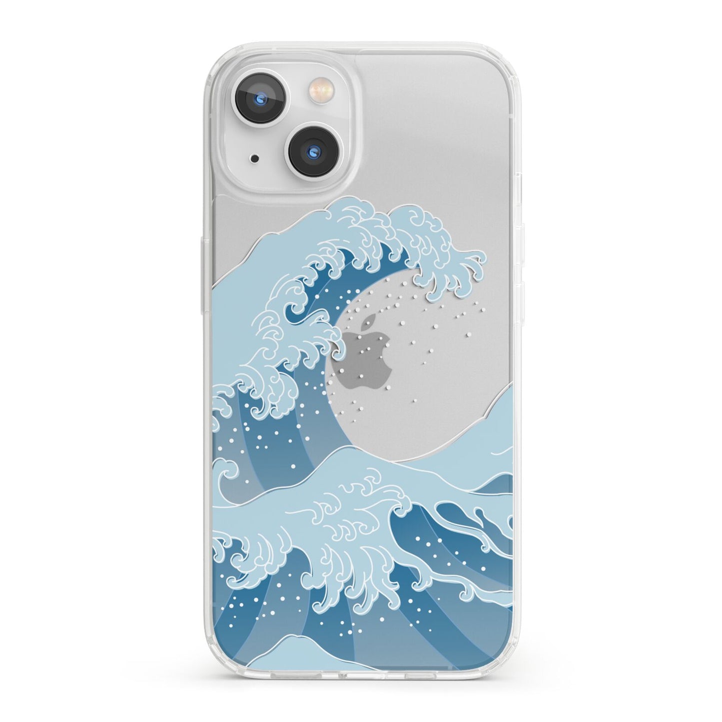 Great Wave Illustration iPhone 13 Clear Bumper Case