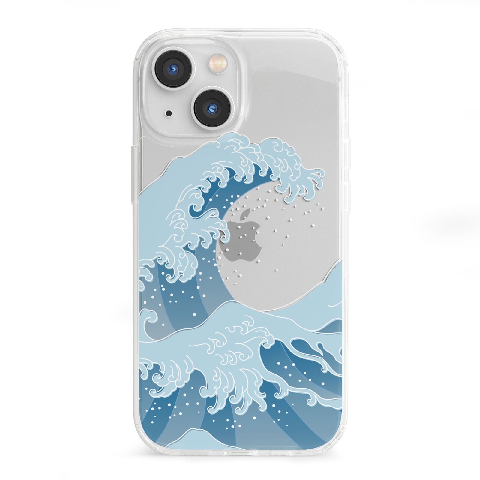Great Wave Illustration iPhone 13 Mini Clear Bumper Case