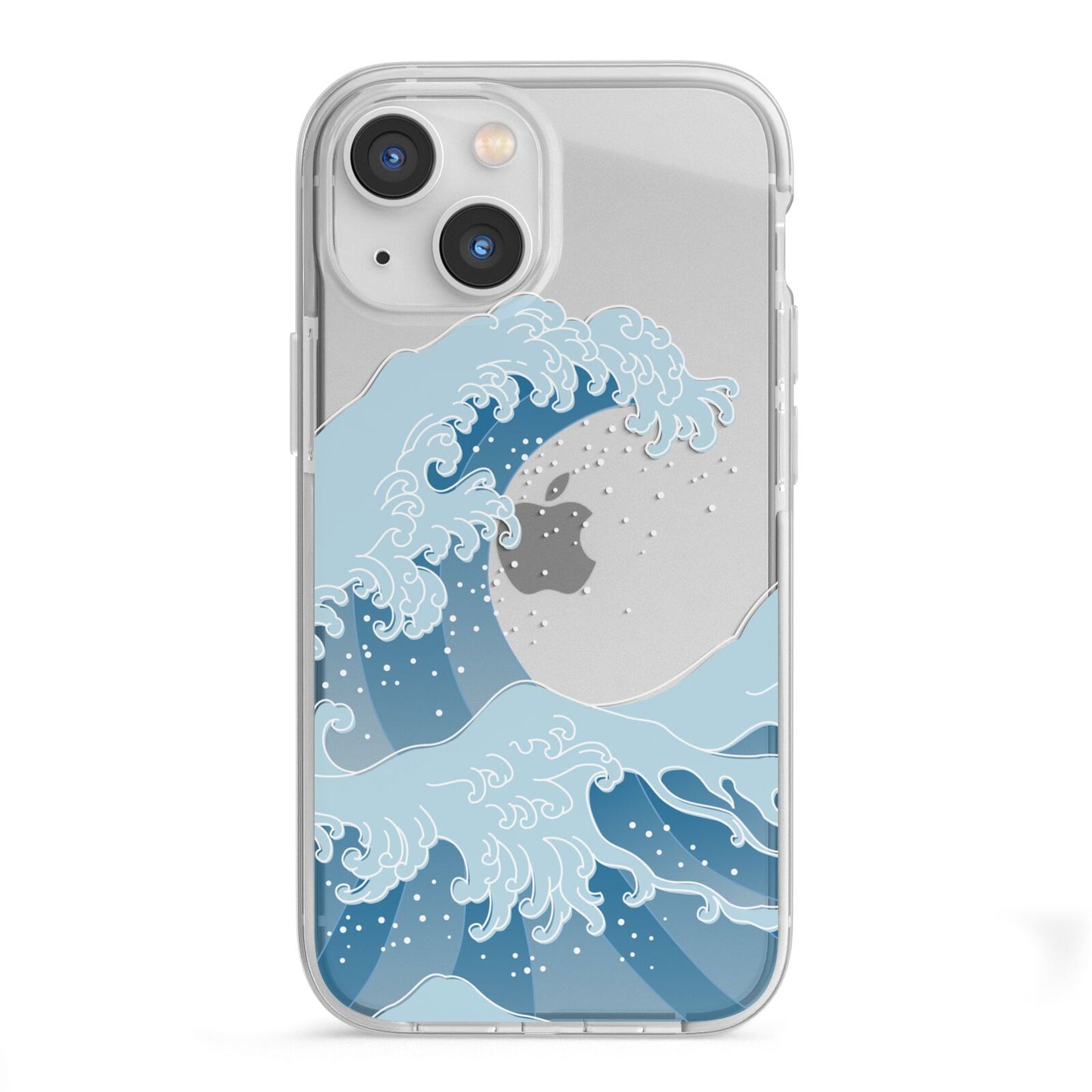 Great Wave Illustration iPhone 13 Mini TPU Impact Case with White Edges