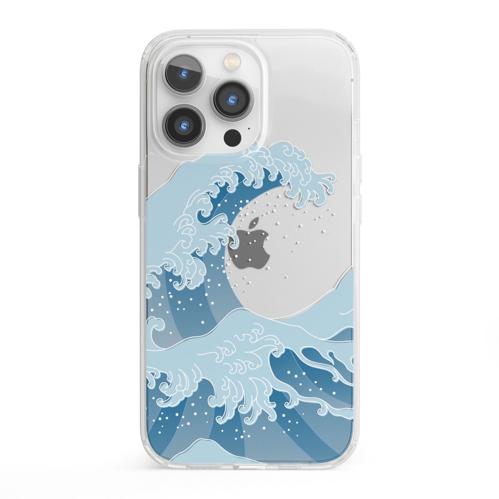 Great Wave Illustration iPhone 13 Pro Clear Bumper Case