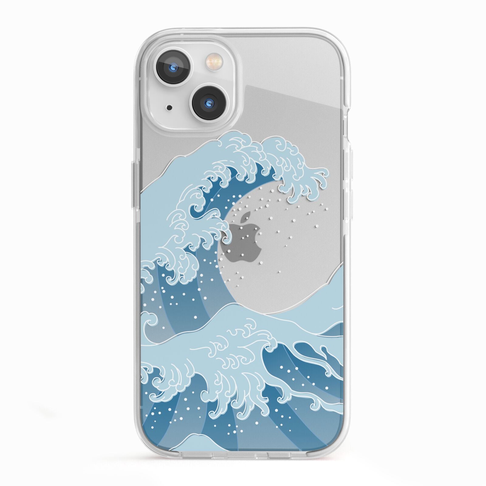 Great Wave Illustration iPhone 13 TPU Impact Case with White Edges