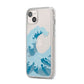 Great Wave Illustration iPhone 14 Plus Clear Tough Case Starlight Angled Image