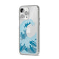 Great Wave Illustration iPhone 14 Pro Max Clear Tough Case Silver Angled Image