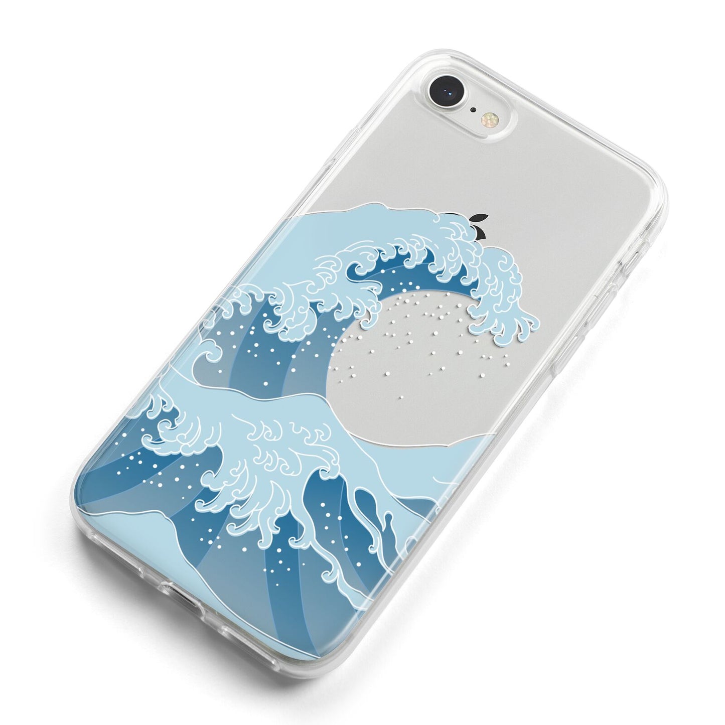 Great Wave Illustration iPhone 8 Bumper Case on Silver iPhone Alternative Image
