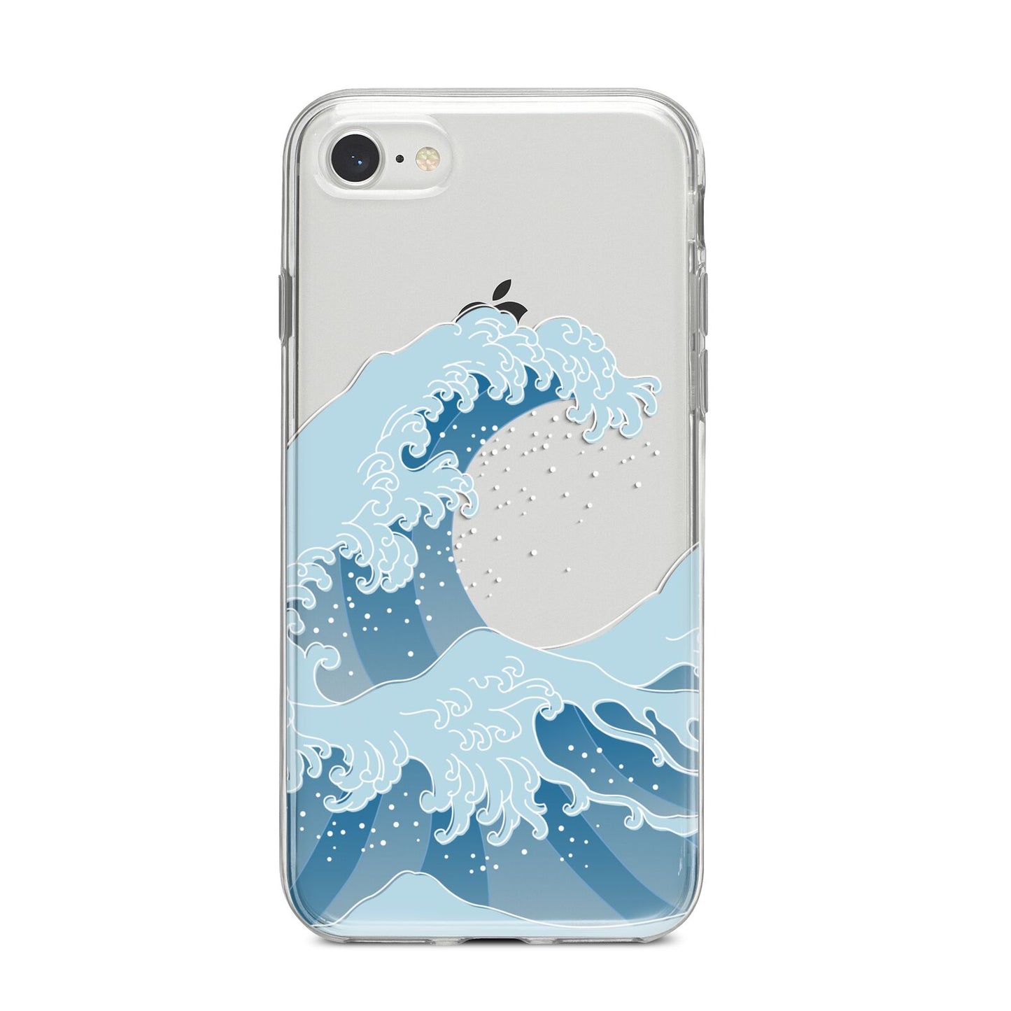 Great Wave Illustration iPhone 8 Bumper Case on Silver iPhone