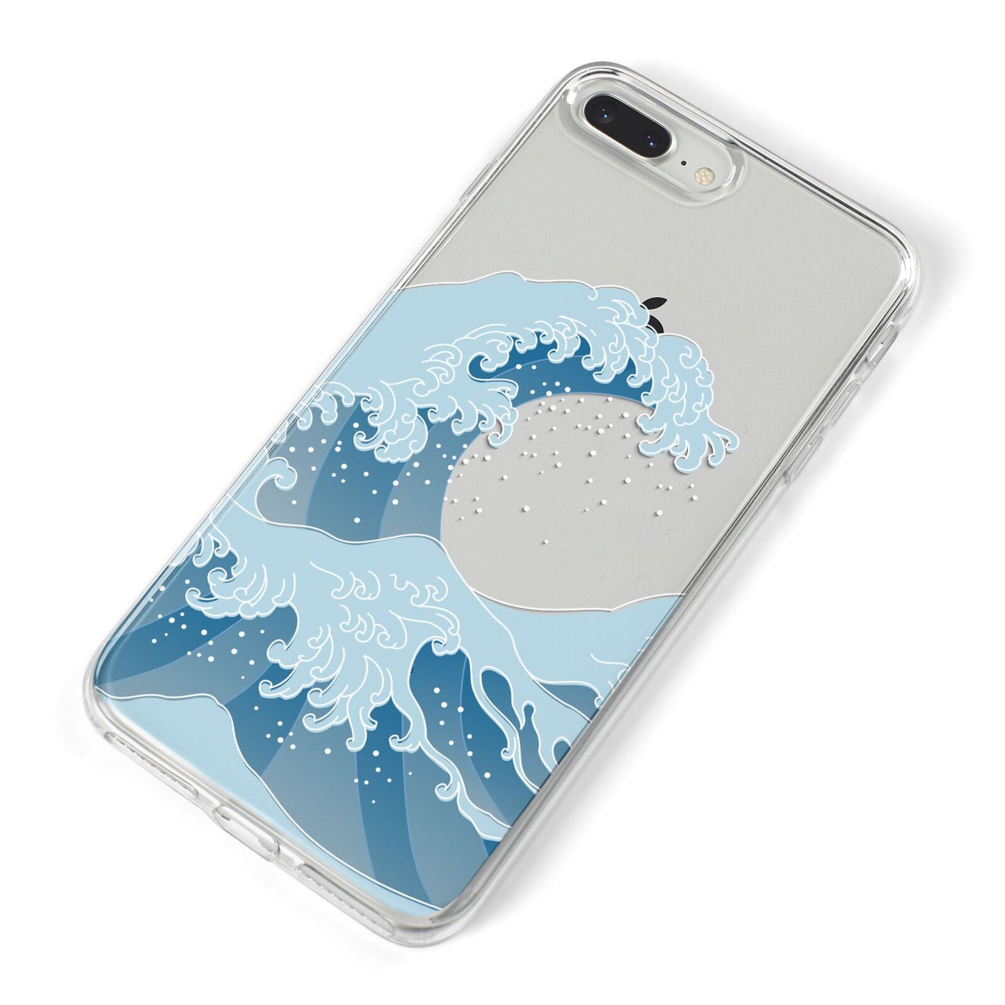 Great Wave Illustration iPhone 8 Plus Bumper Case on Silver iPhone Alternative Image